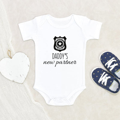 Policeman Baby Onesie - Cute Baby Onesie - Daddy's New Partner Baby Onesie - Police Baby Onesie - Cute Baby Clothes