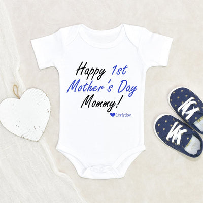 Personalized Baby Mother's Day - Happy Mothers Day Onesie - Mothers Day Onesie - Baby Boys Mothers Day Onesie - Boys Mothers Day Onesie