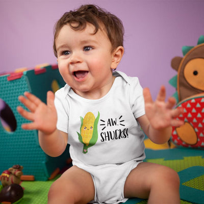 Vegetable Baby Onesie - AW, Shucks Onesie Corn Onesie - Cute Baby Clothes - Funny Baby Onesie