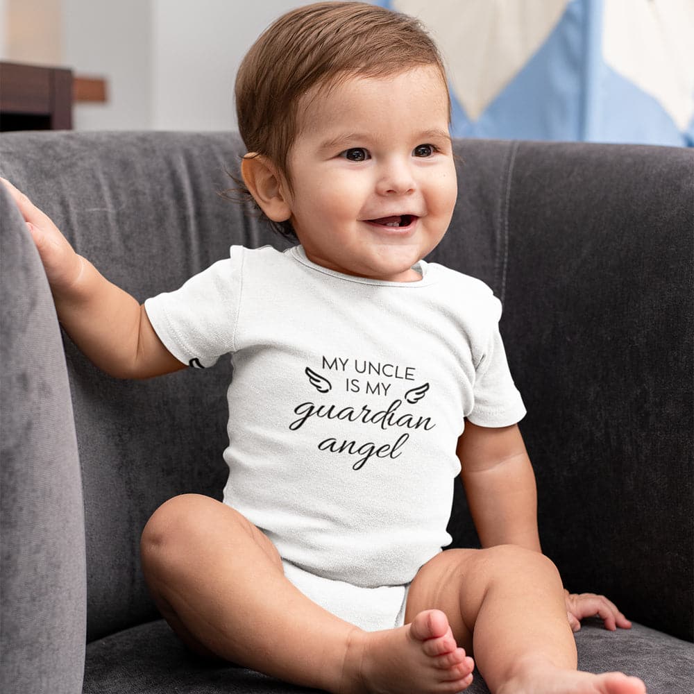Guardian Angel Baby Onesie - Uncle Memorial Baby Onesie - My Uncle Is My Guardian Angel Baby Onesie - Cute Baby Clothes - Cute Baby Onesie