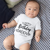 Boho Baby Clothes - Baby Shower Gift - Happy Birthday Daddy Custom Baby Onesie - Personalized Baby Gift - Personalized Baby Onesie