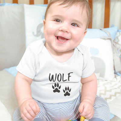 Wolf Paw Print Onesie - Wolf Baby Clothes - Wolf Baby Onesie - Wolf Paws Onesie - New To The Pack Onesie