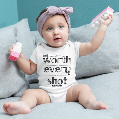 IVF Baby Announcement Onesie - IVF Baby Clothes - IVF Baby Onesie - Worth Every Shot Onesie - Pregnancy Announcement Onesie - Pregnancy Reveal Onesie