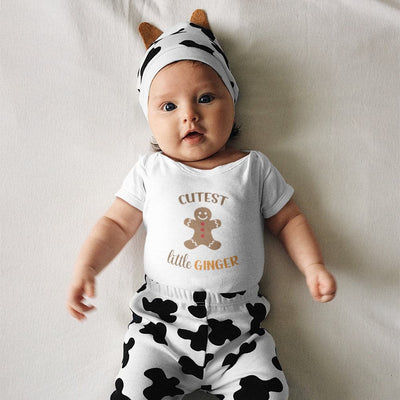 Cutest Little Ginger Onesie - Funny Holiday Baby Clothes - Ginger Baby Onesie - Cute Gingerbread Man Baby Onesie