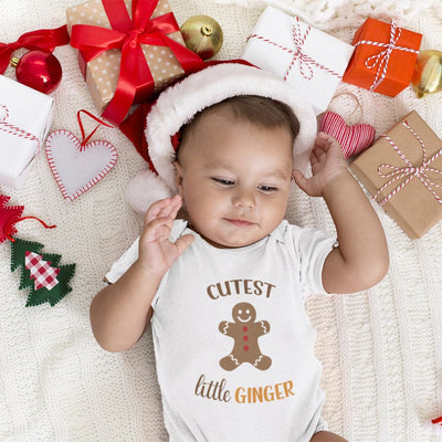 Cutest Little Ginger Onesie - Funny Holiday Baby Clothes - Ginger Baby Onesie - Cute Gingerbread Man Baby Onesie